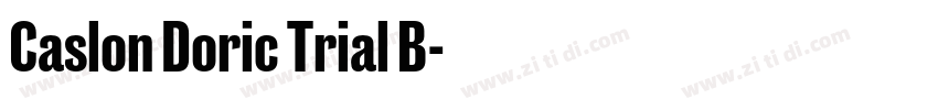 Caslon Doric Trial B字体转换